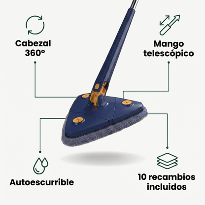 Beneficios de la fregona triangular 360°