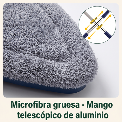 Microfibra gruesa y mango telescópico de aluminio