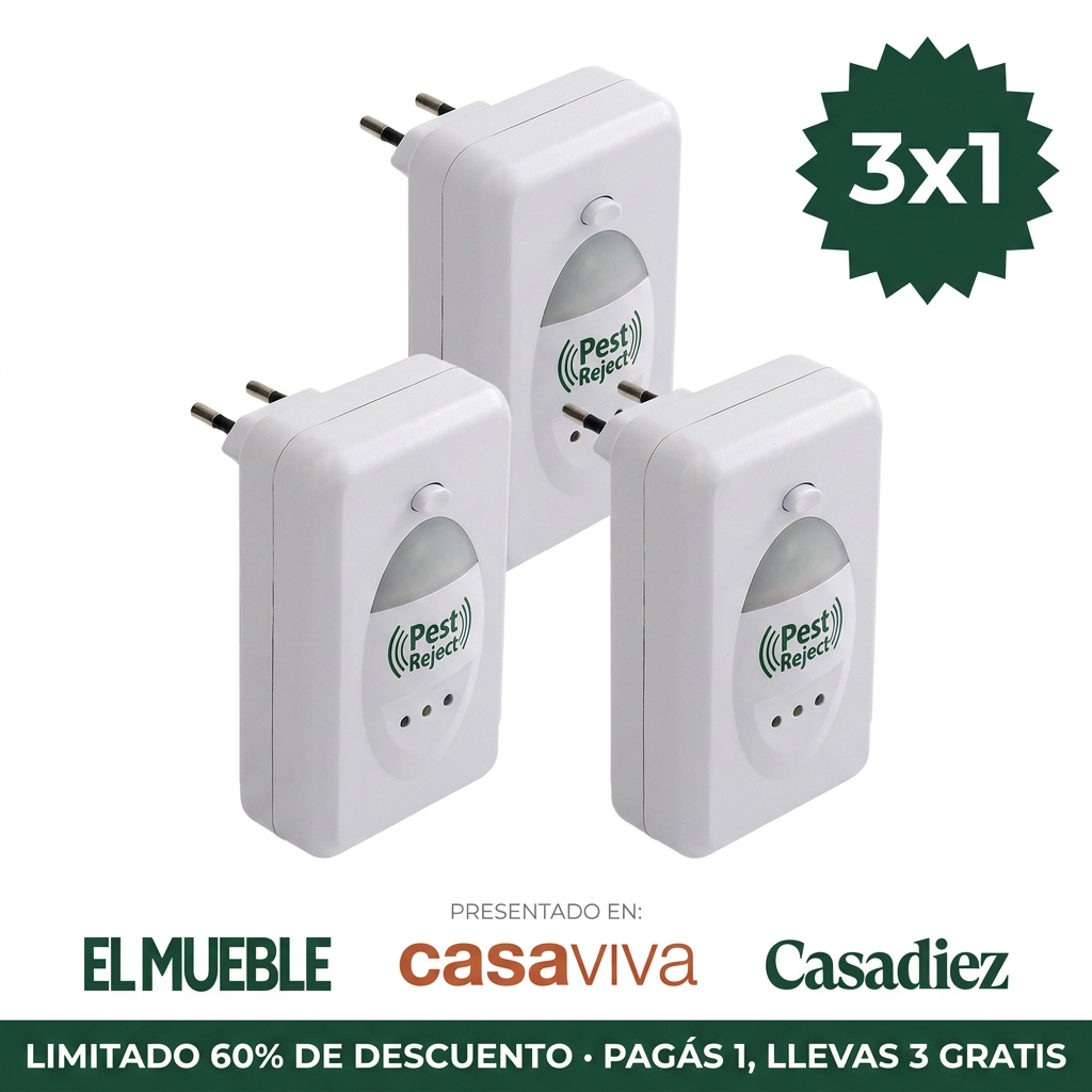 Pest Reject Pro® | Elimina Cucarachas, Ratones y Mosquitos 24/7 · Sin Fumigadores ni Venenos
