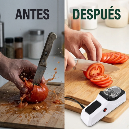 Antes y después del afilado