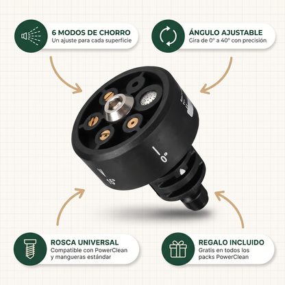 PowerClean Boquilla 6 en 1 infografia